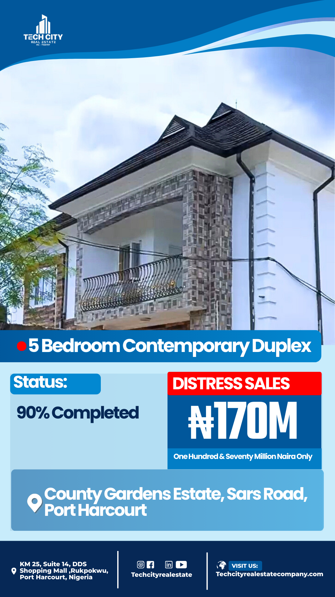 🏡 5-Bedroom Contemporary Duplex – County Gardens Estate, Sars Road, Port Harcourt